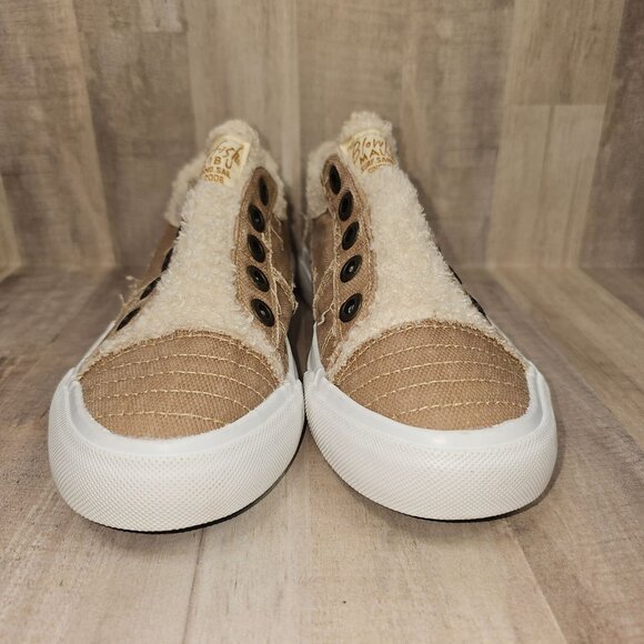 Blowfish Womans Size 7 Malibu Slip On Faux Suede & Fur Sneakers Shoes - Picture 3 of 8